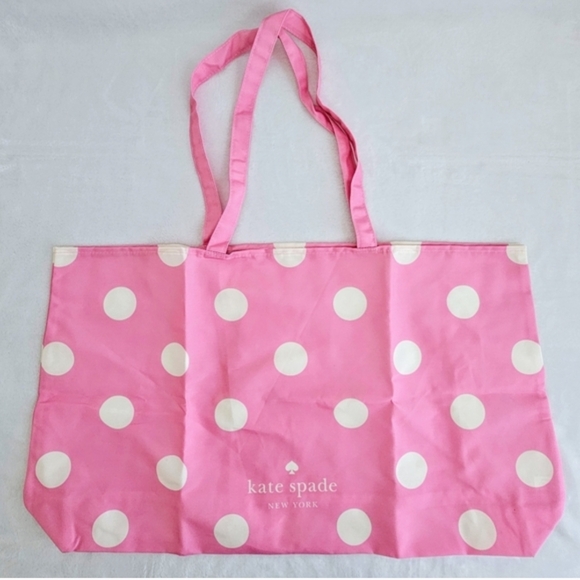 Kate Spade Pink and White Polka Dot Tote - Picture 1 of 4